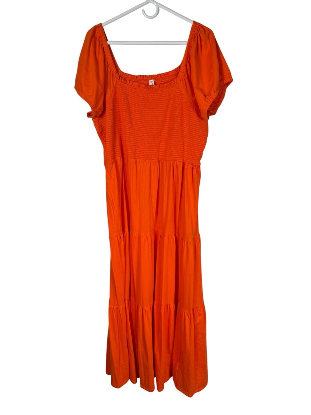 Daily Practice by Anthropologie Orange Tiered Maxi Dress, Size 2X - Picture 3 of 9